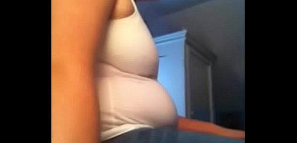  BBW eating and after belly